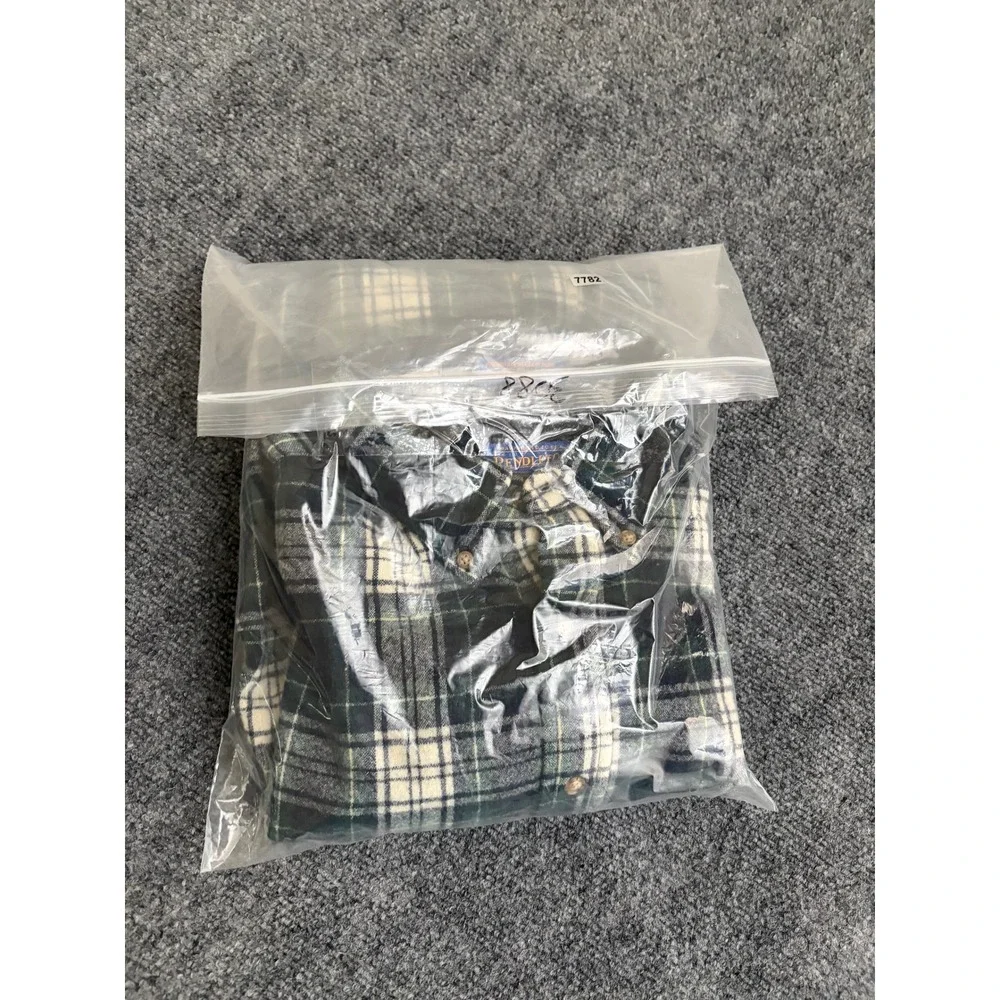 Pendleton Heritage Highlander Wool Flannel Shirt Green Plaid Campbell Tartan L